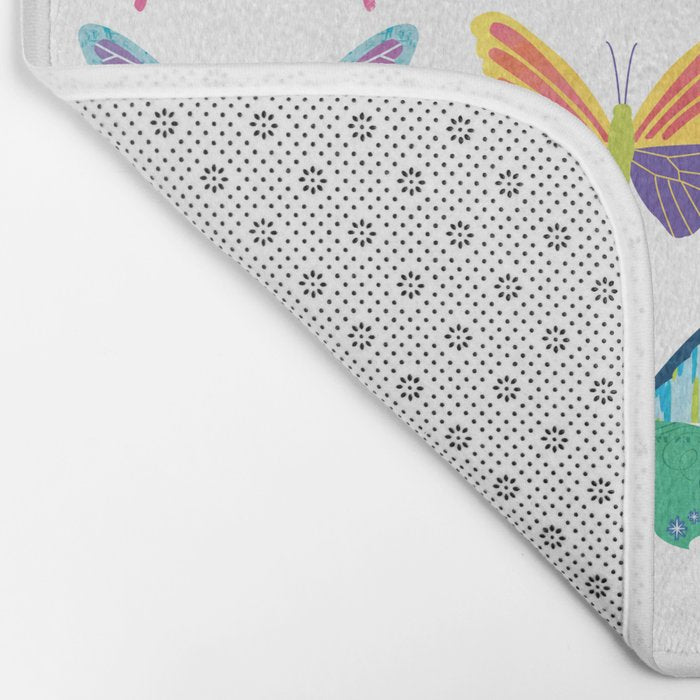 Colorful Butterflies  Bath Mat Gallery Image 2