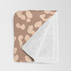 Leopard Print In Clay Brown Throw Blanket Gallery Image 3