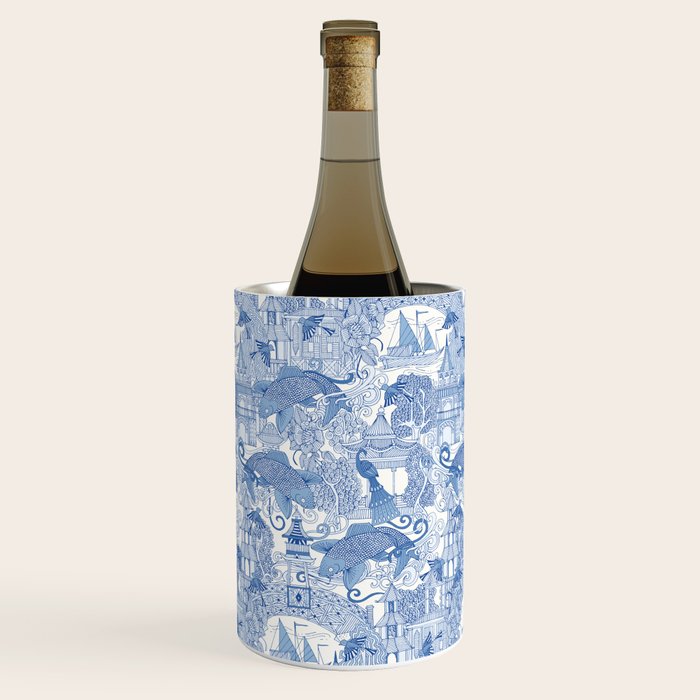 chinoiserie toile blue Wine Chiller Gallery Image 3