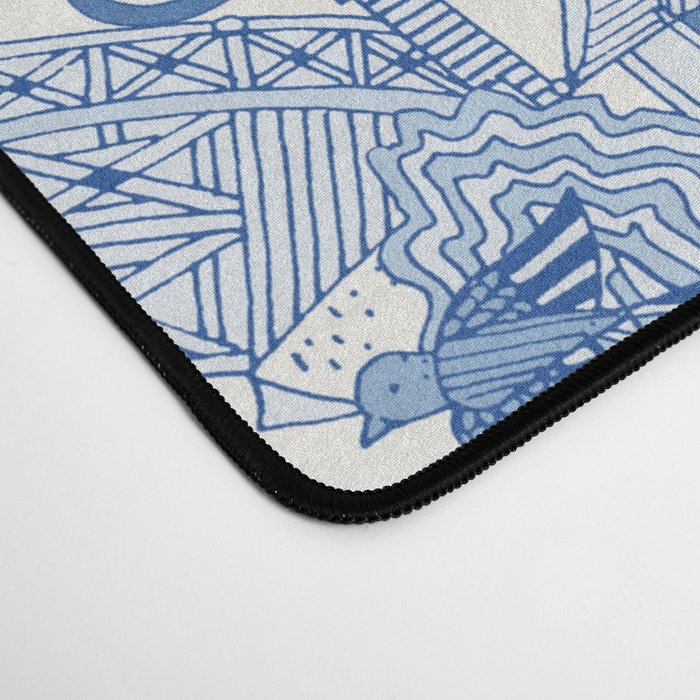 chinoiserie toile blue Desk Mat Gallery Image 4