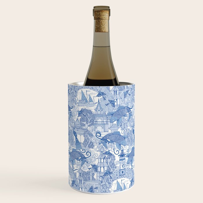 chinoiserie toile blue Wine Chiller Gallery Image 2