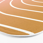 Ombre Arch XIII Pastel Sunset Gradient Modern Geometric Lines Bath Mat Gallery Image 3
