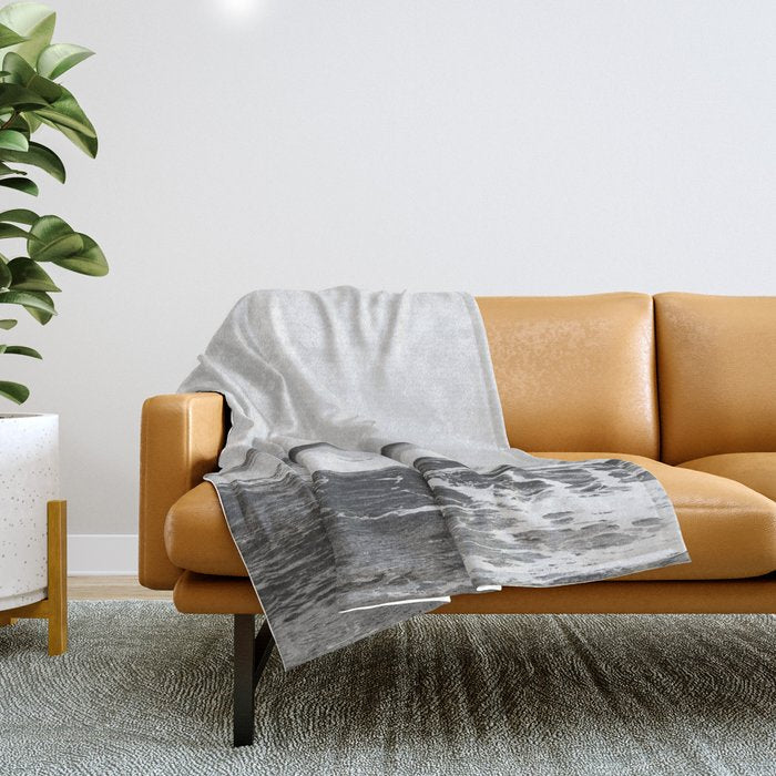 OCEAN WAVES IV Throw Blanket Gallery Image 1