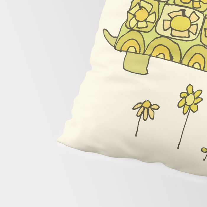 go slow retro turtle // art by surfy birdy Pillow Sham Gallery Image 4