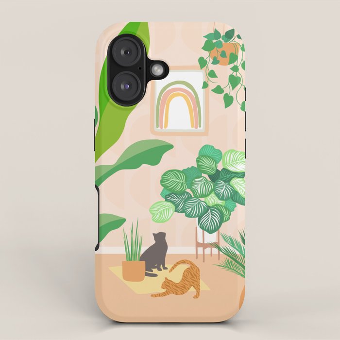 Home Green Home Garden with Cats iPhone Case Gallery Image 1
