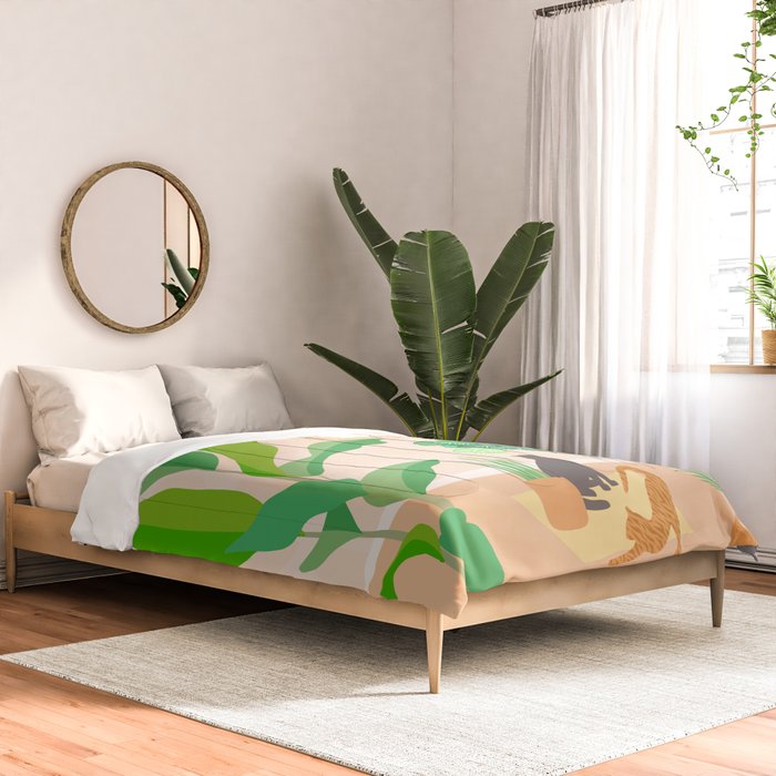 Home Green Home Garden with Cats Comforter Gallery Image 2