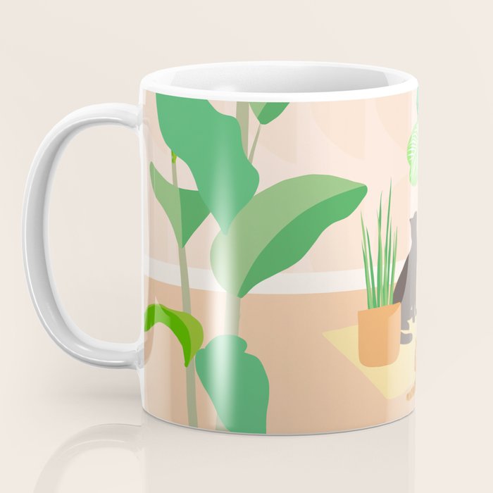 Home Green Home Garden with Cats Coffee Mug Gallery Image 3