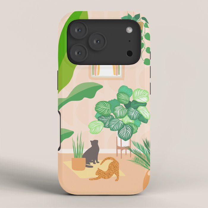 Home Green Home Garden with Cats iPhone Case Gallery Image 3