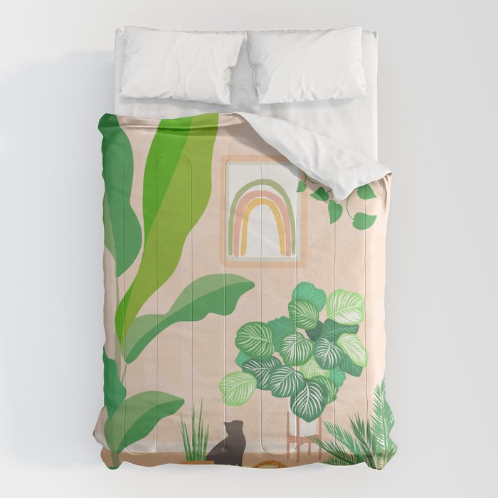 Home Green Home Garden with Cats Comforter Gallery Image 6