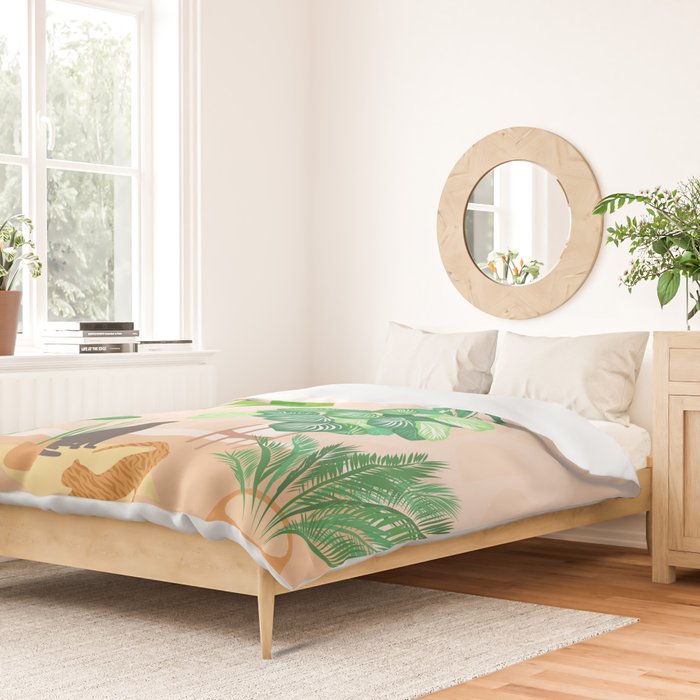Home Green Home Garden with Cats Duvet Cover Gallery Image 2
