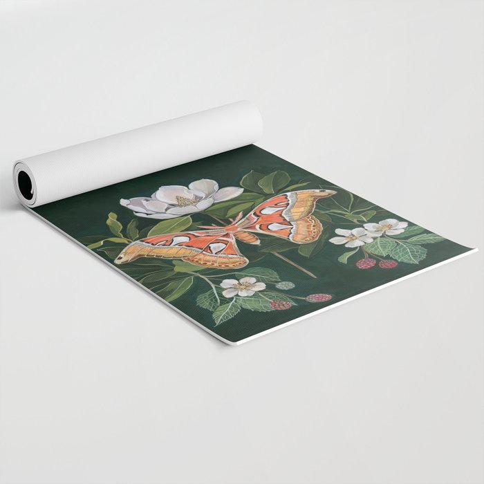 Atlas Moth Magnolia Yoga Mat Gallery Image 2