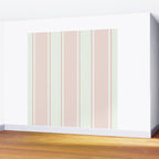 Vintage pastel pink stripes pattern Wall Mural Gallery Image 2