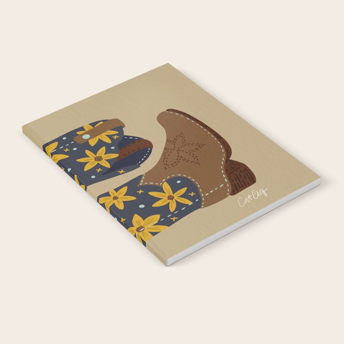 Cowgirl Boots â Teal & Yellow Notebook Gallery Image 2
