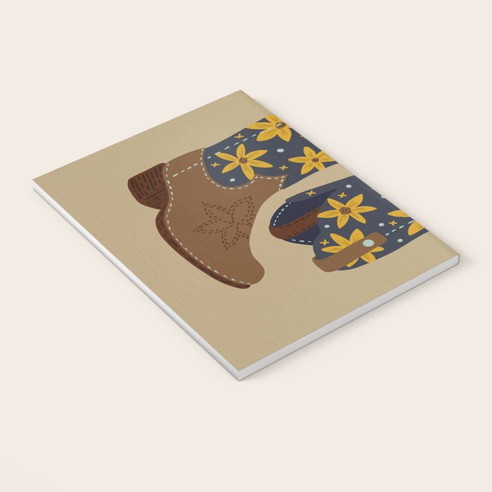 Cowgirl Boots â Teal & Yellow Notebook Gallery Image 3