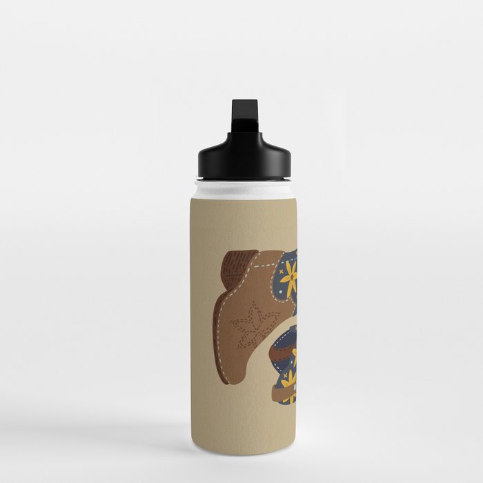 Cowgirl Boots â Teal & Yellow Water Bottle Gallery Image 3