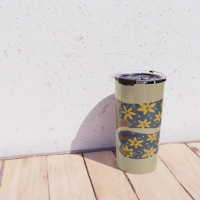 Cowgirl Boots â Teal & Yellow Travel Mug Gallery Image 4