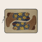 Cowgirl Boots â Teal & Yellow Laptop Sleeve Gallery Image 1