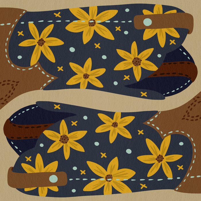 Cowgirl Boots â Teal & Yellow Coffee Mug Gallery Image 2