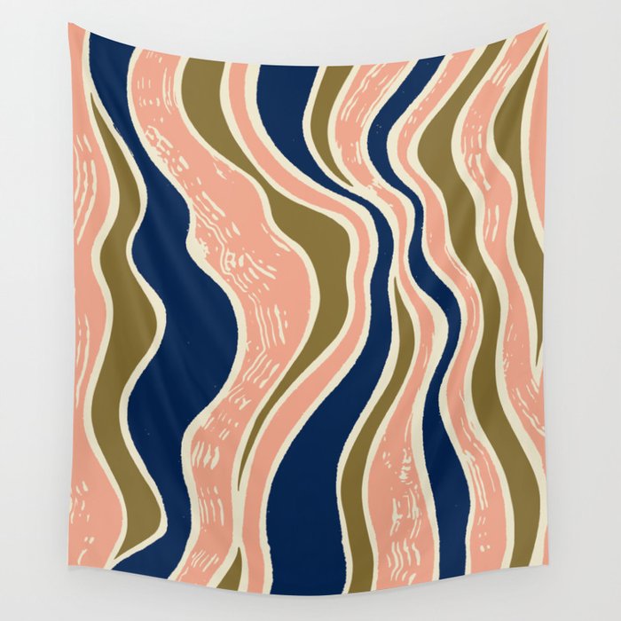 Earthy Rivers Cobalt Wall Tapestry Gallery Image 4