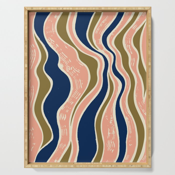 Earthy Rivers Cobalt Serving Tray Gallery Image 1