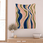 Earthy Rivers Cobalt Wall Tapestry Gallery Image 2