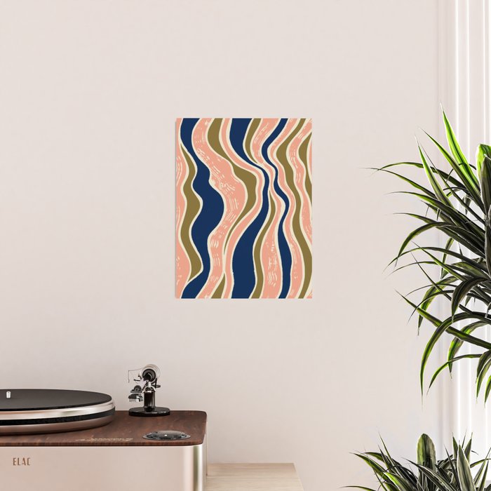 Earthy Rivers Cobalt Poster Gallery Image 2