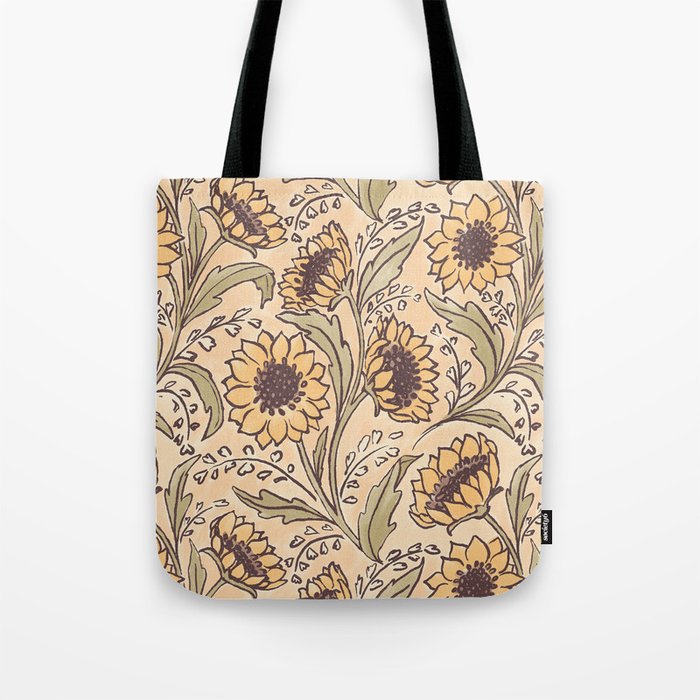 Sunflowers - gold Tote Bag Gallery Image 1