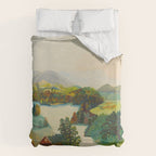 Anna Mary Robertson 'Grandma' Moses Upper Cambridge Valley American Folk Art Duvet Cover Gallery Image 6