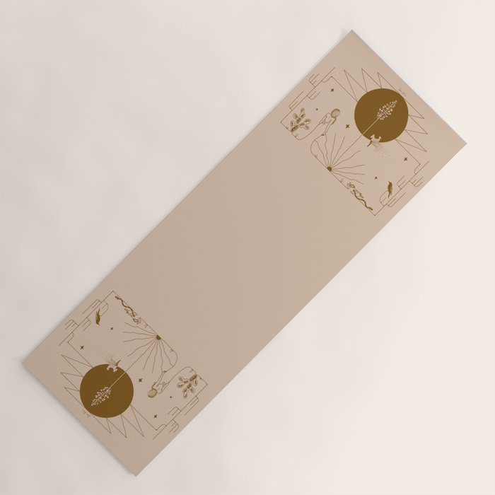 It Was All A Dream - Tan & Rust Yoga Mat Gallery Image 1