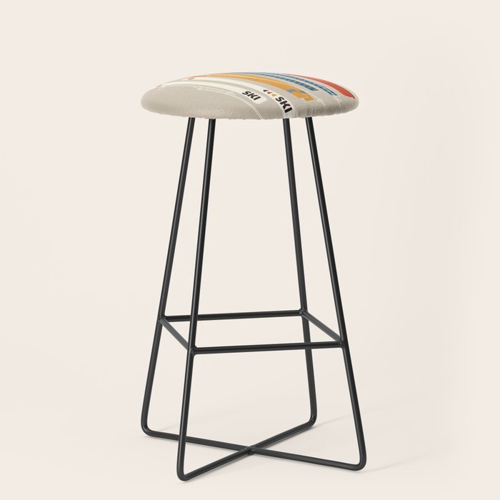 Ski Illustration Stool Gallery Image 1