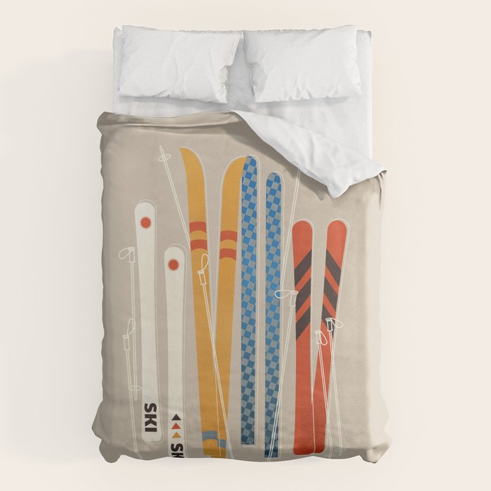 Ski Illustration Duvet Cover Gallery Image 6