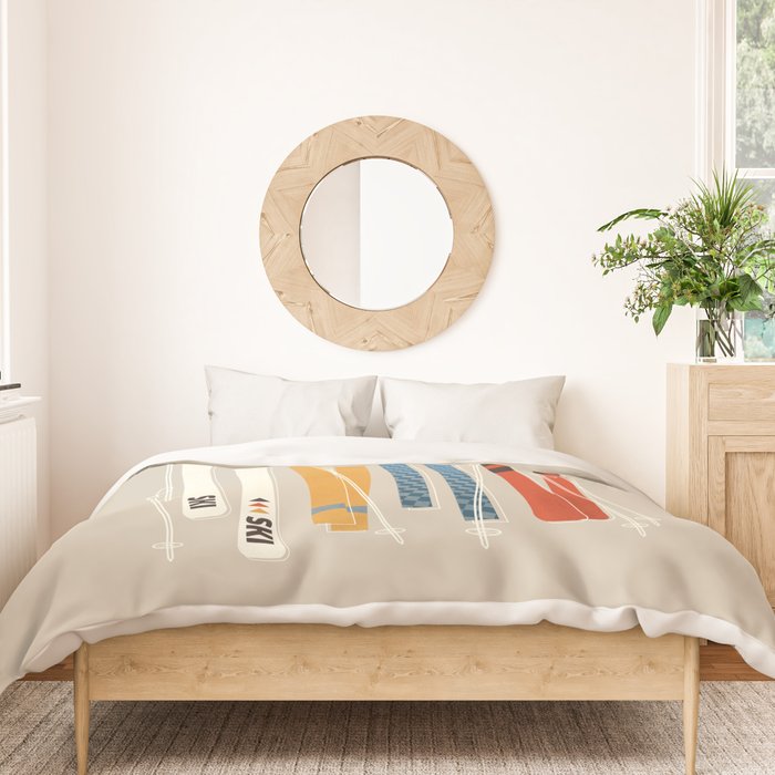 Ski Illustration Duvet Cover Gallery Image 3