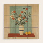 Winter Citrus and Petal Harmony Wood Wall Art Gallery Image 1