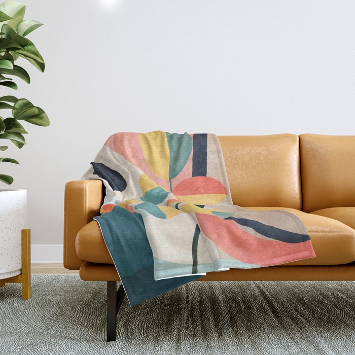 Colorful Branching Out 25 Throw Blanket Gallery Image 1