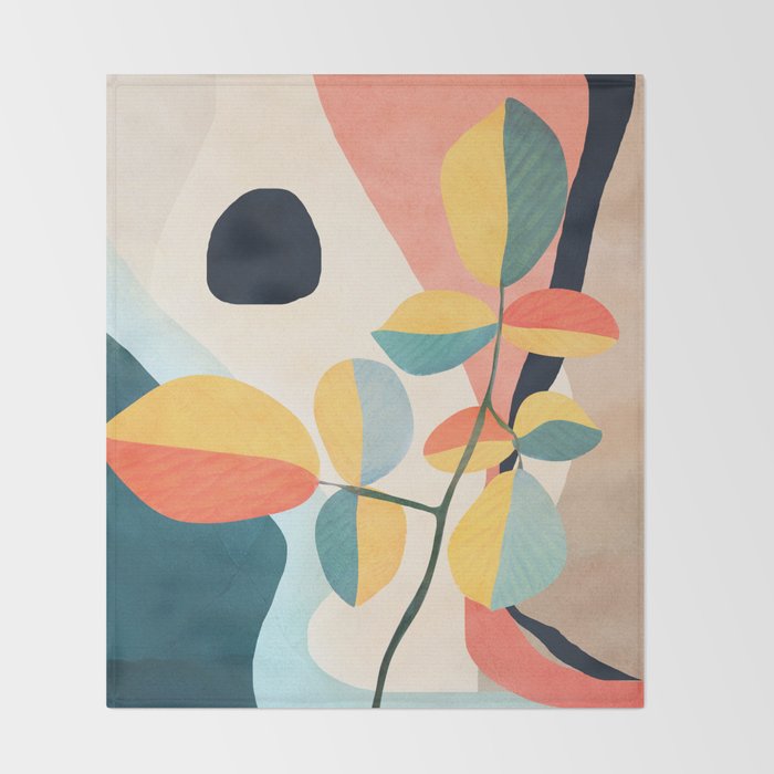 Colorful Branching Out 25 Throw Blanket Gallery Image 2
