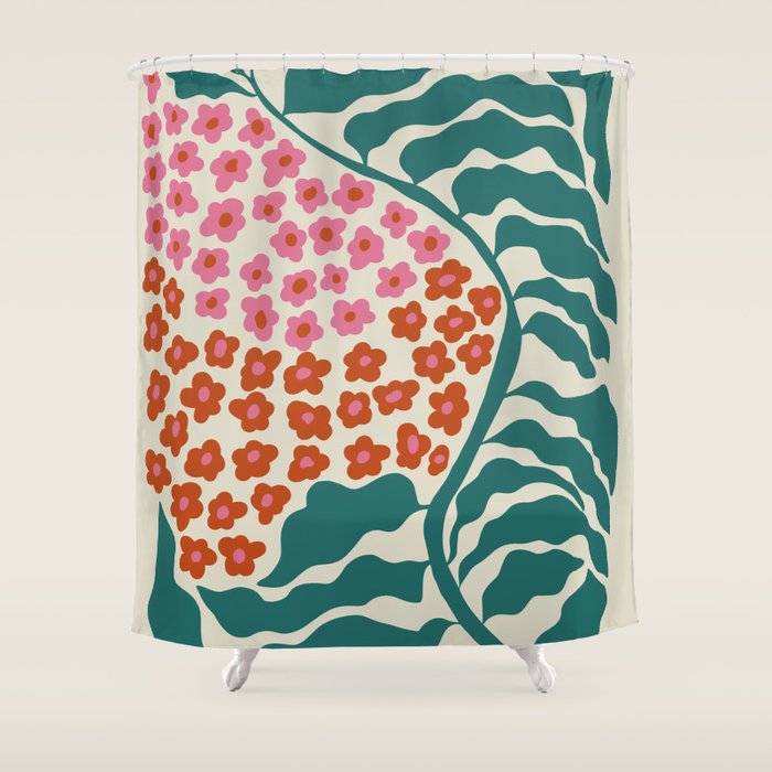 Fern floral farm Shower Curtain Gallery Image 1