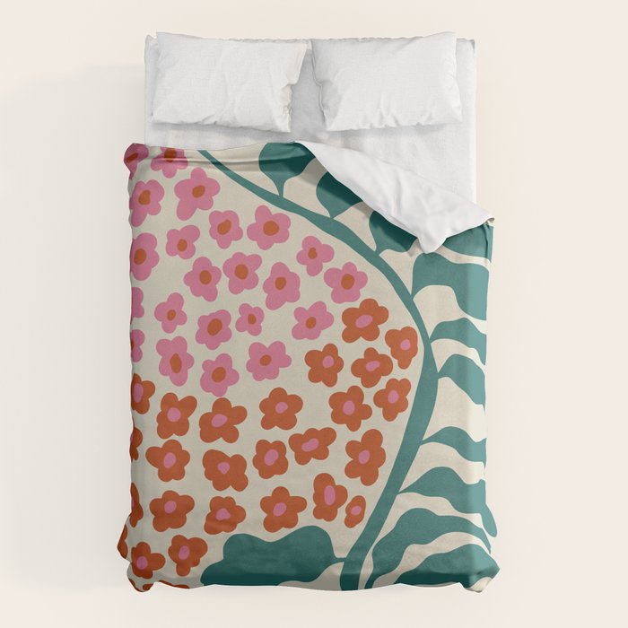 Fern floral farm Duvet Cover Gallery Image 1