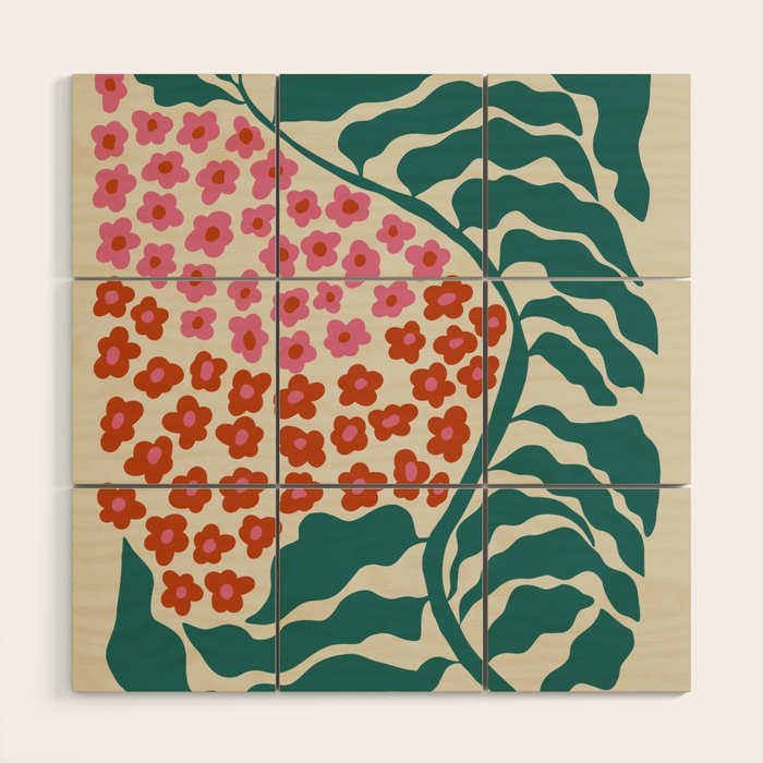 Fern floral farm Wood Wall Art Gallery Image 1