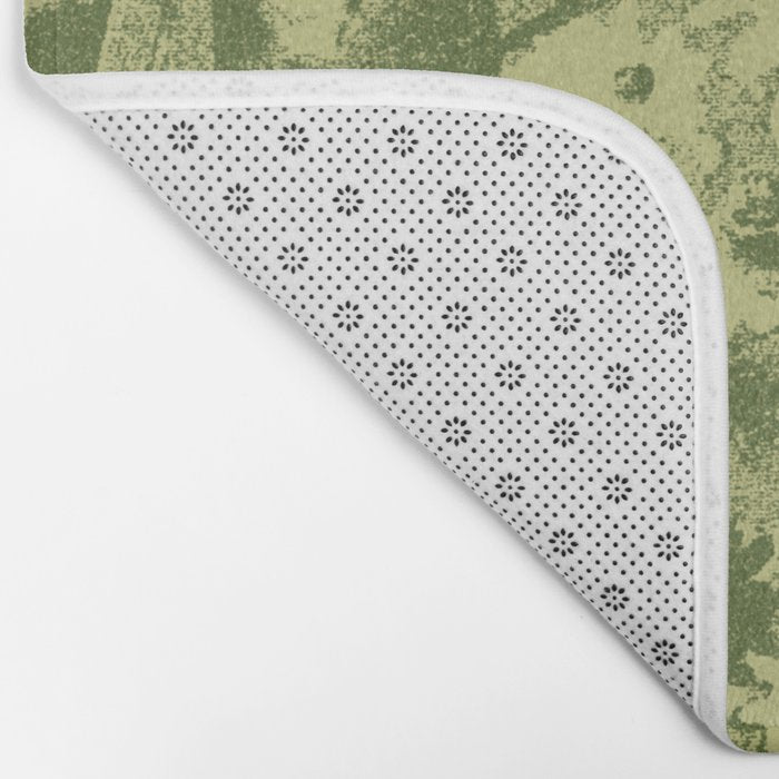 Grandma's Garden (monochromatic green) Bath Mat Gallery Image 2