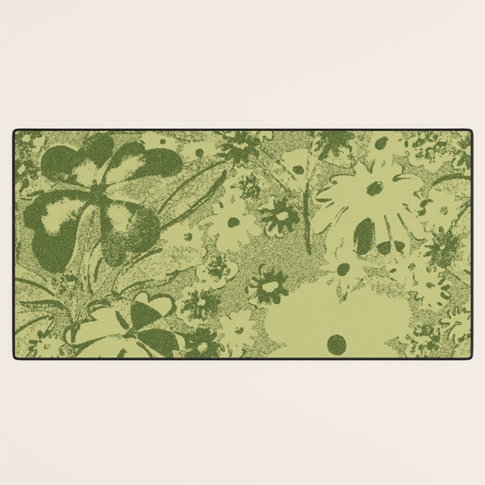 Grandma's Garden (monochromatic green) Desk Mat Gallery Image 3