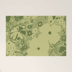 Grandma's Garden (monochromatic green) Welcome Mat Gallery Image 1