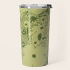 Grandma's Garden (monochromatic green) Travel Mug Gallery Image 2