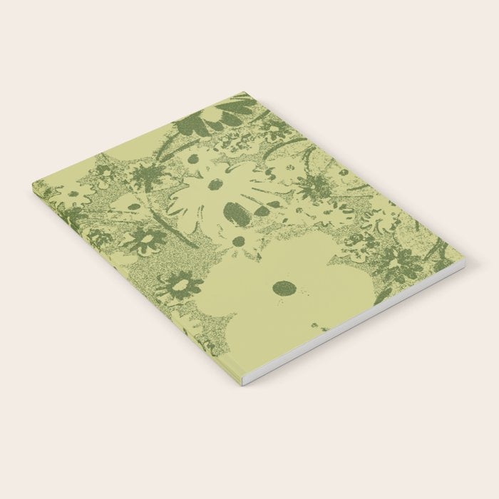 Grandma's Garden (monochromatic green) Notebook Gallery Image 1