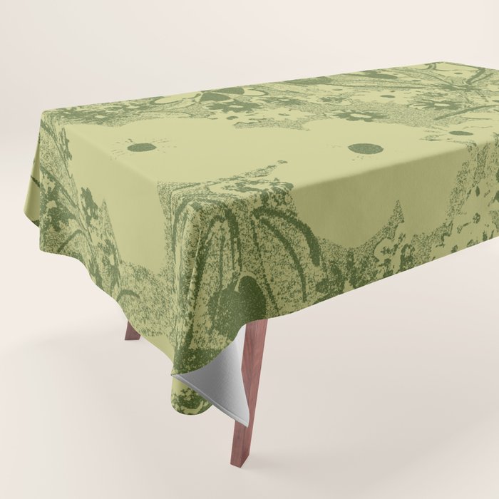 Grandma's Garden (monochromatic green) Tablecloth Gallery Image 1
