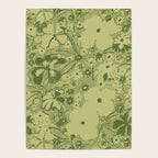 Grandma's Garden (monochromatic green) Poster Gallery Image 4