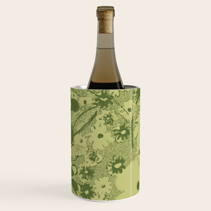 Grandma's Garden (monochromatic green) Wine Chiller Gallery Image 1