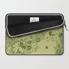Grandma's Garden (monochromatic green) Laptop Sleeve Gallery Image 2