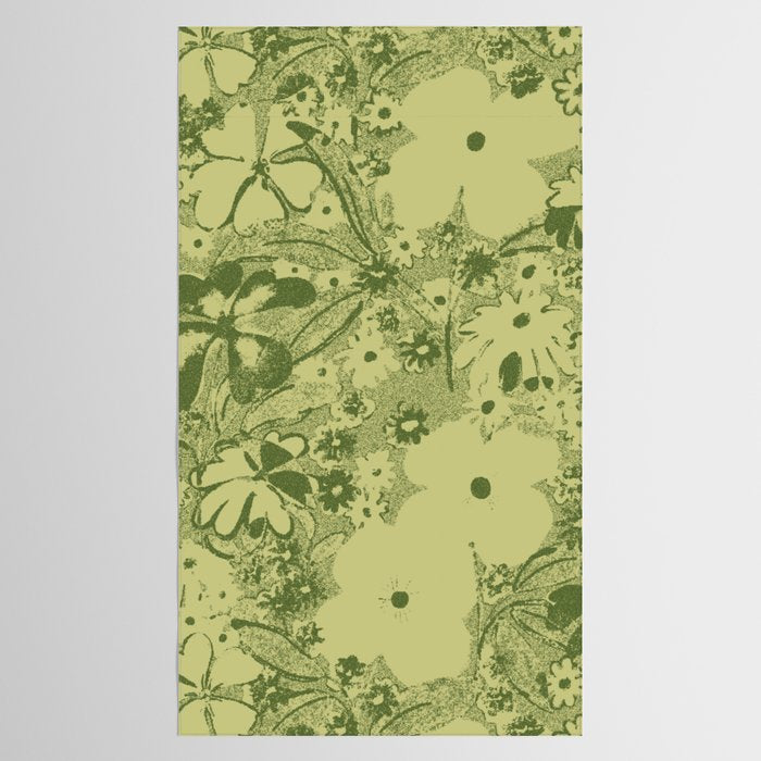 Grandma's Garden (monochromatic green) Tablecloth Gallery Image 2