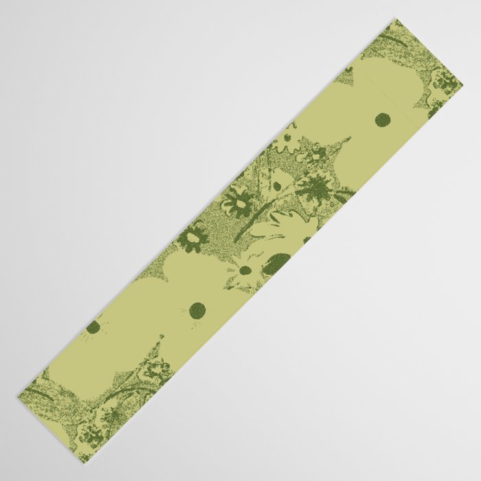 Grandma's Garden (monochromatic green) Table Runner Gallery Image 3