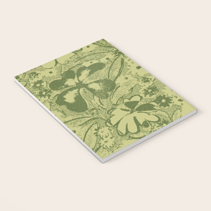 Grandma's Garden (monochromatic green) Notebook Gallery Image 3